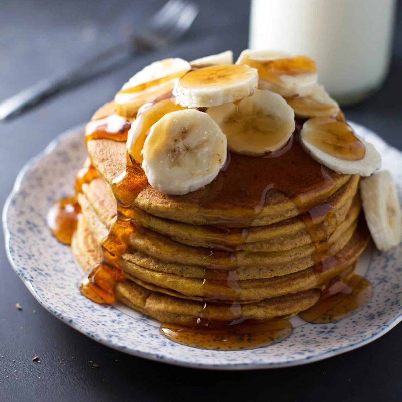 Best Ever Whole Wheat Pumpkin Pancakes - they turn out fluffy and perfect every time! 130 calories per pancake. | pinchofyum.com