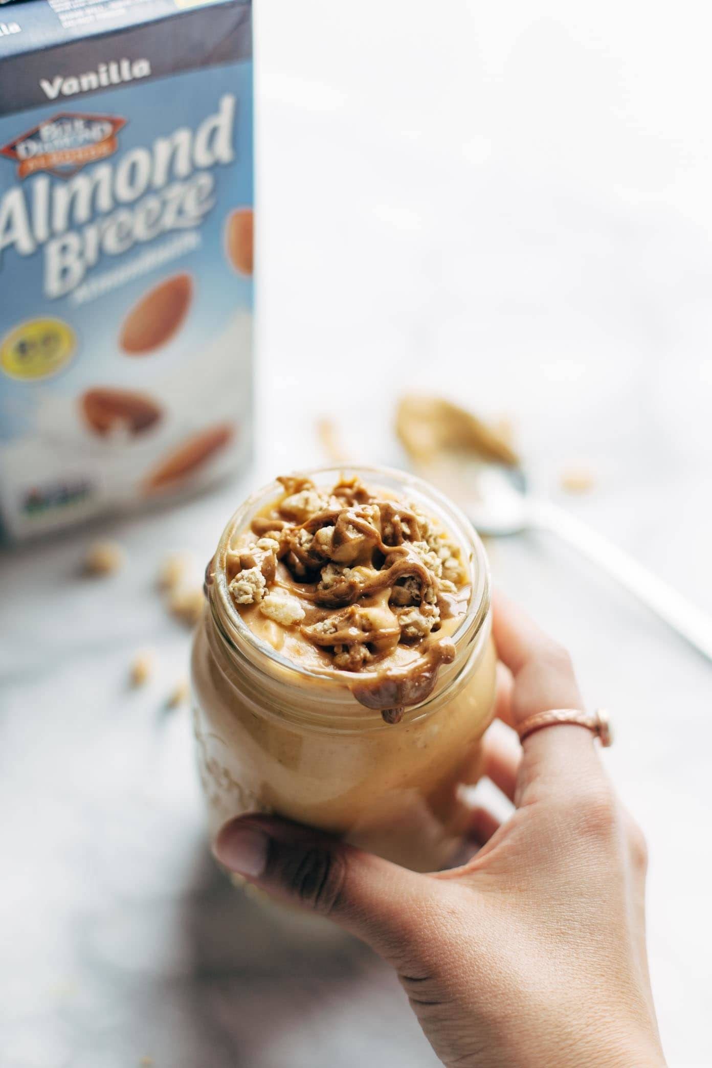Autumn Glow Milkshake with almond breeze almond milk