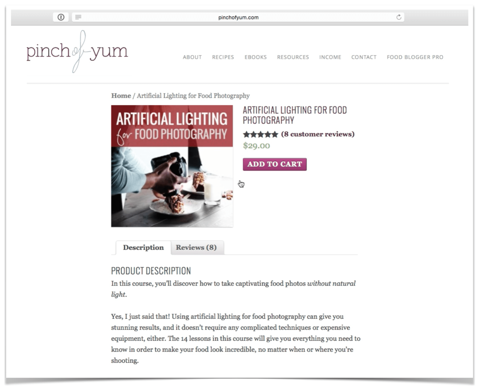 Individual Courses on Pinch of Yum.