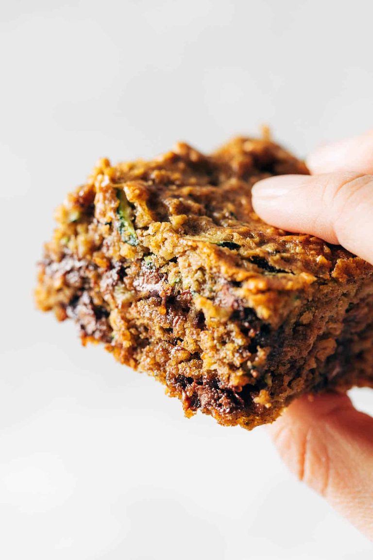 Almond butter zucchini bar.