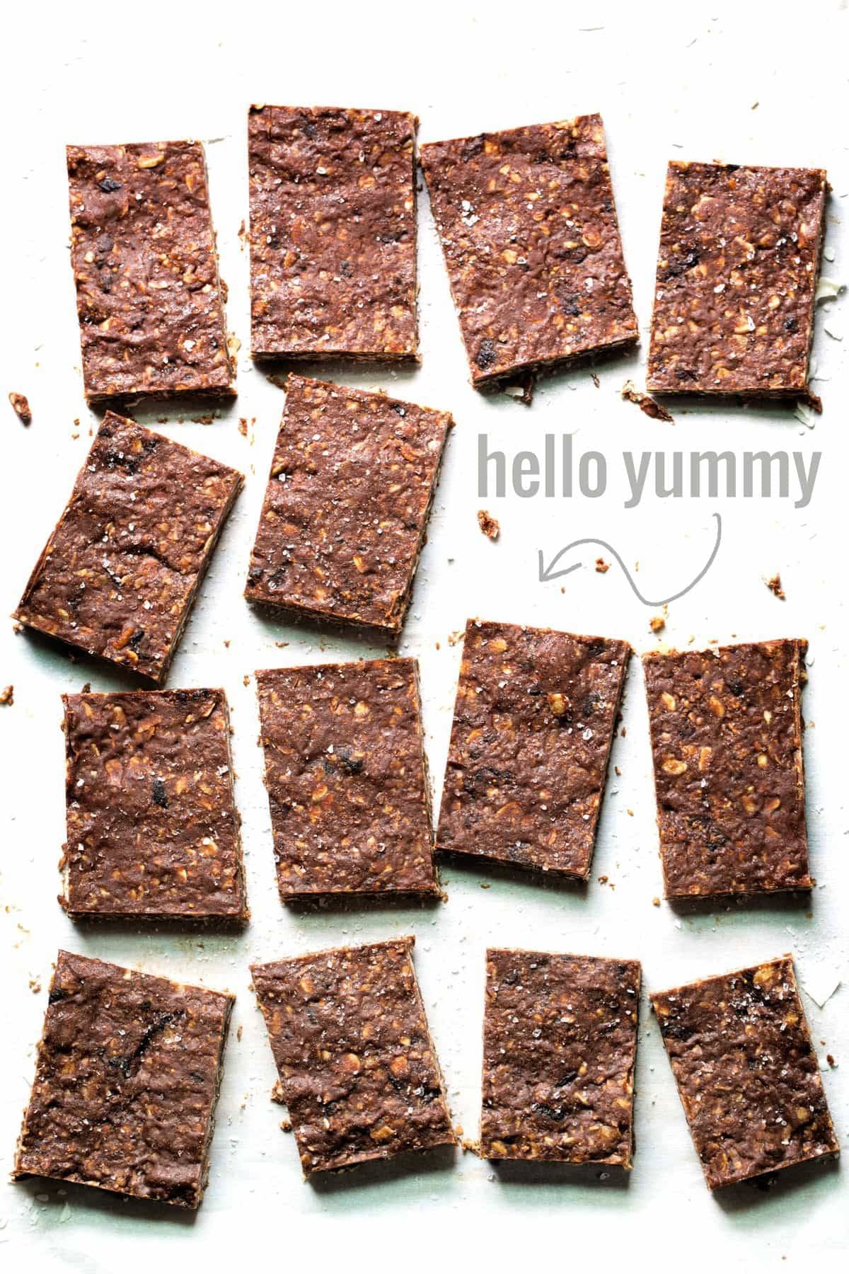 Sea Salt Dark Chocolate Bars on a white surface.